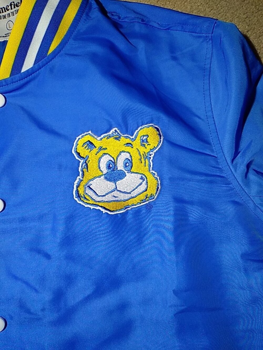 UCLA Vintage Joe Bruin Retro Bomber Jacket Mens Size Large Embroidered NWT - Picture 11 of 15